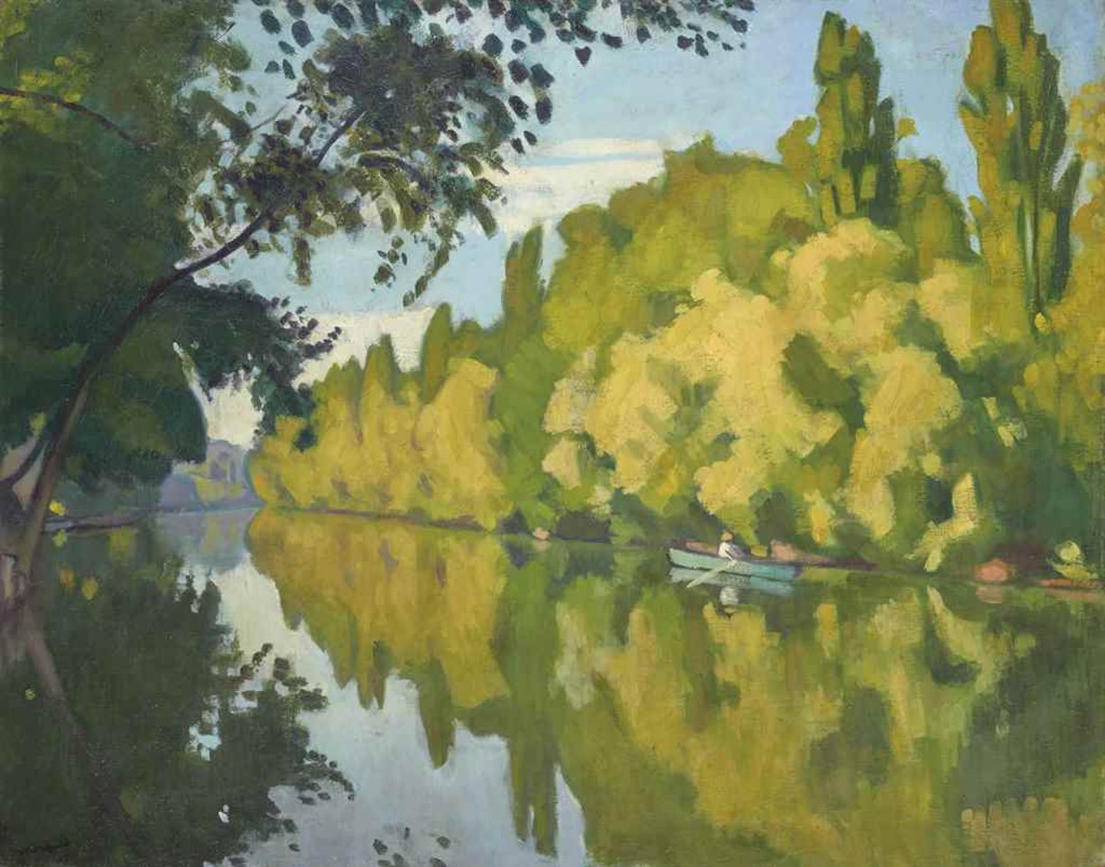 La Varenne Sainte-Hilaire, la barque by Albert Marquet