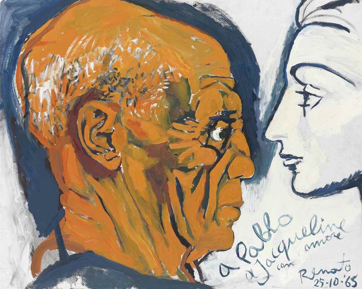 Jacqueline e Picasso by Renato Guttuso