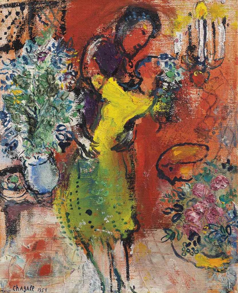Couple au chandelier by Marc Chagall