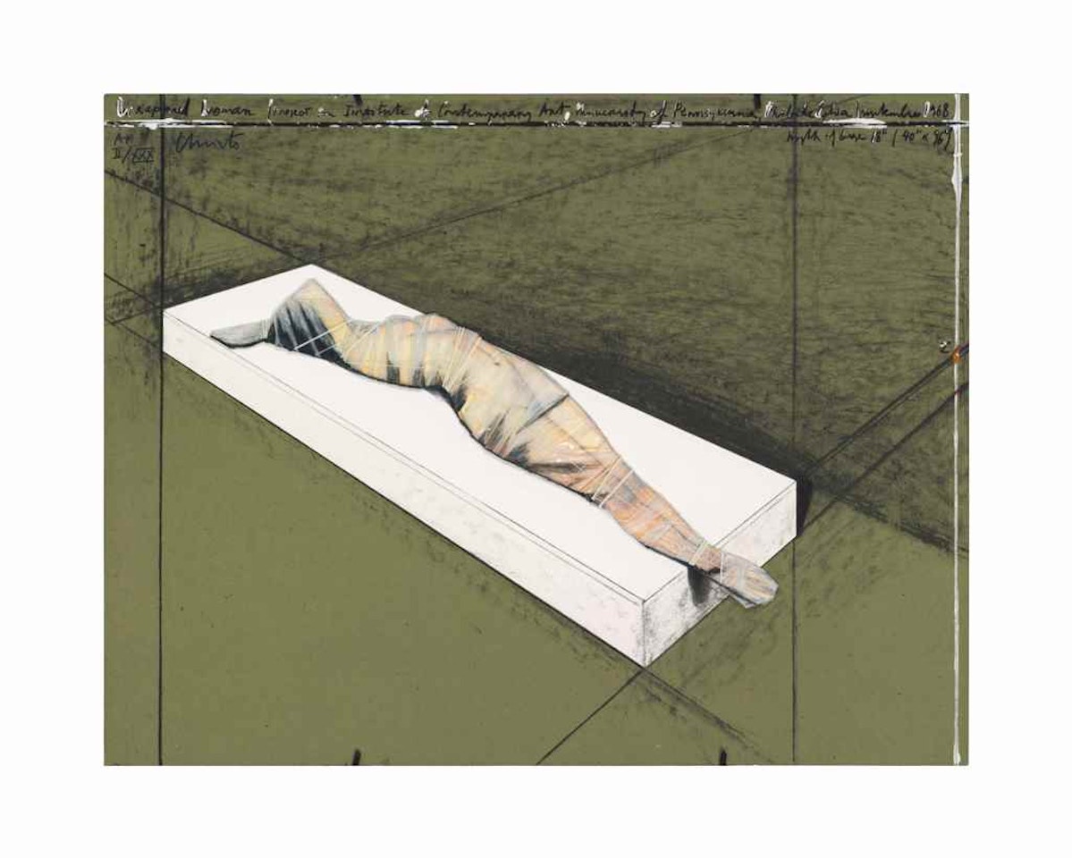 Wrapped Woman (Project for the Institute of Contemporary Art, Philadelphia, 1968) by Christo