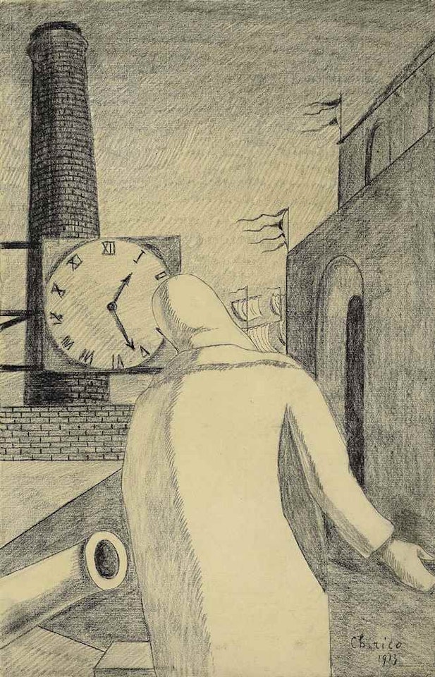 L'énigme (after the painting La conquête du Philosophe, 1914, by Giorgio de Chirico) by Max Ernst