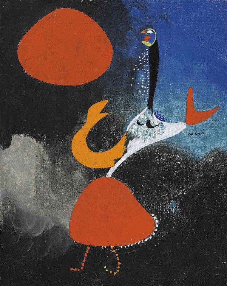 Femme devant le soleil by Joan Miró