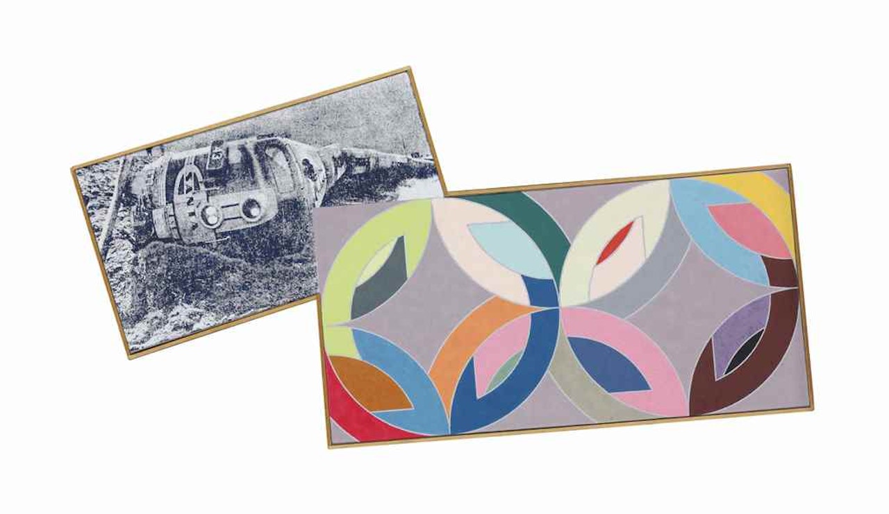 Train Wreck and Large Stella by Richard Pettibone