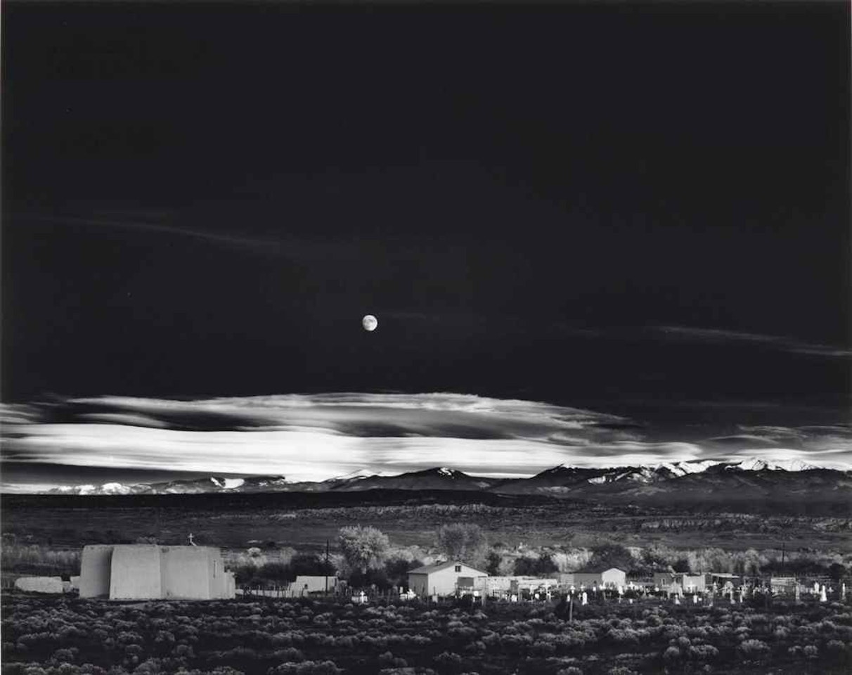 Moonrise, Hernandez, New Mexico by Ansel Adams