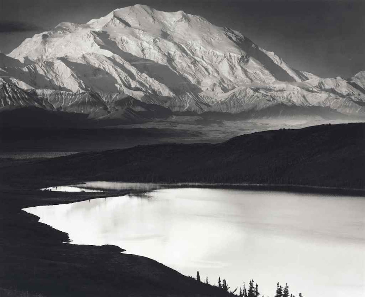 Mount McKinley and Wonder Lake, Denali National Park, Alaska by Ansel Adams