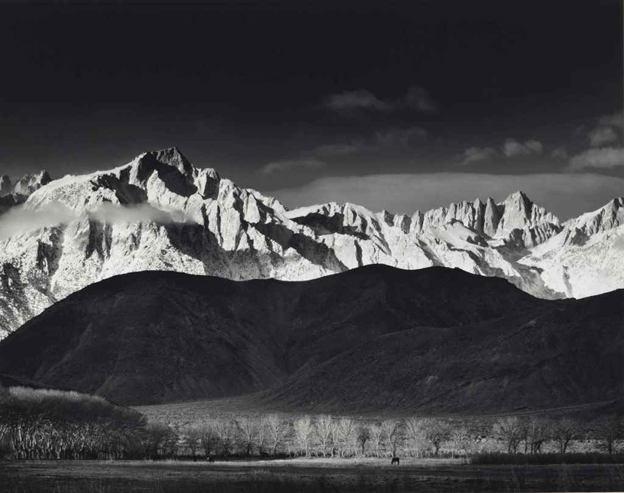 Winter Sunrise, Sierra Nevada from Lone Pine California by Ansel Adams