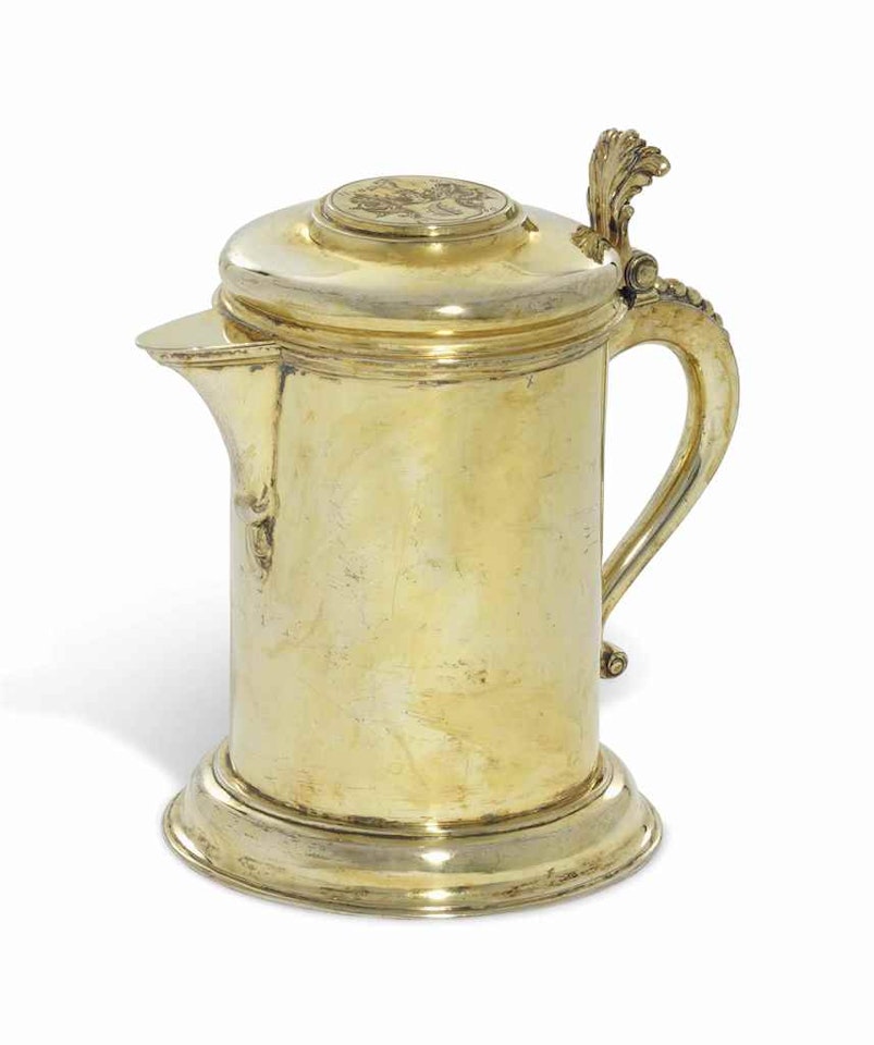 A GERMAN SILVER-GILT FLAGON by Anonymous