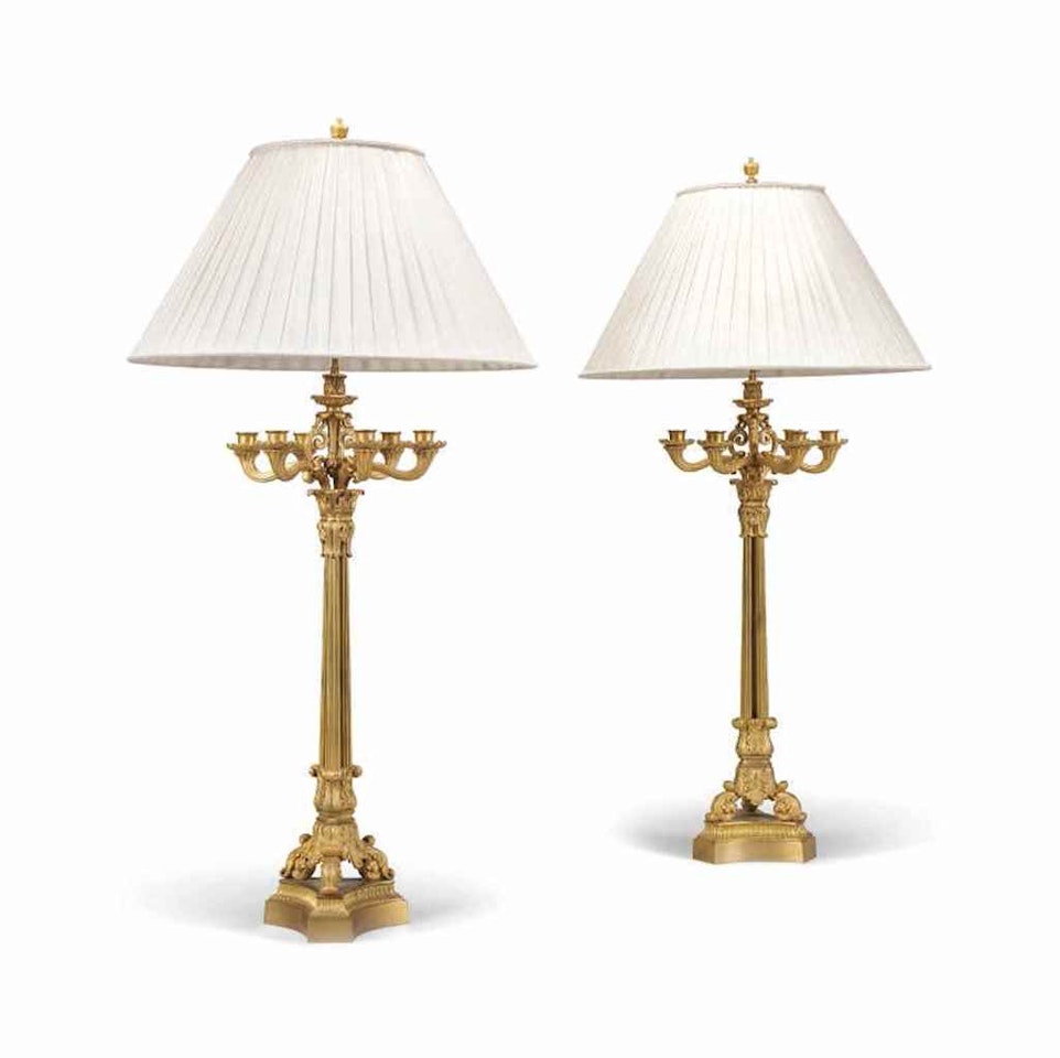 A PAIR OF LOUIS PHILIPPE ORMOLU SEVEN-LIGHT CANDELABRA by Anonymous