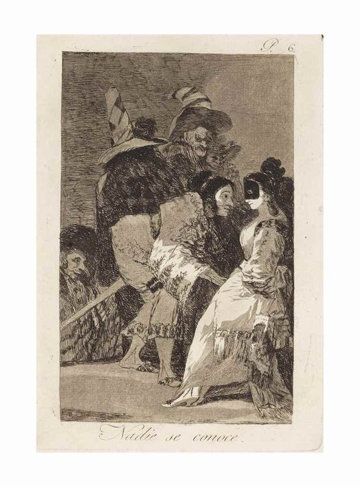 Nadie se conoce, plate 6, from: Los Caprichos by Francisco José de Goya