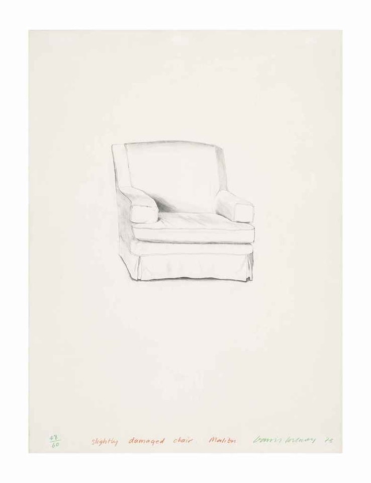 Slightly Damaged Chair by David Hockney