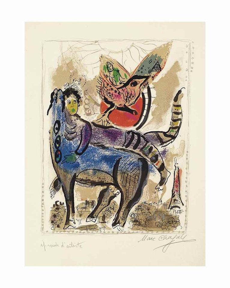 La vache bleu by Marc Chagall