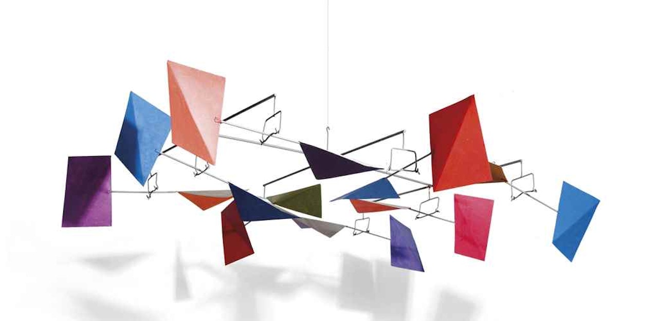 Eight Rectangles Eight Squares Folded Hanging 1st Variation II by George Rickey