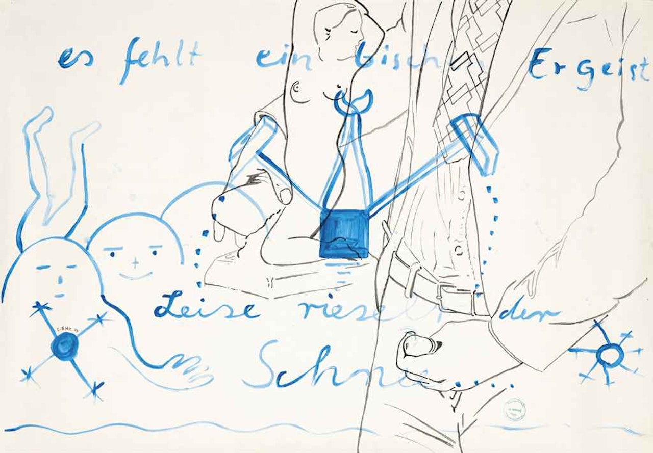 Leise rieselt der Schnee... es fehlt ein bisschen Ehrgeist (Slowly Falls the Snow... It Lacks a Little Ambition) by Sigmar Polke