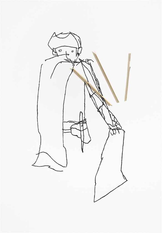 Figure w/ cape revealing Hamlet by Richard Aldrich