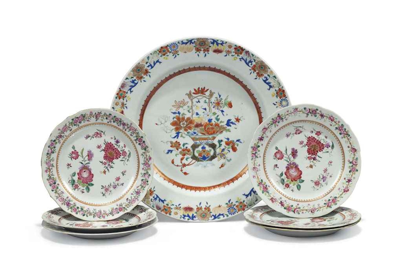 VARIOUS CHINESE FAMILLE ROSE EXPORT WARES by Anonymous
