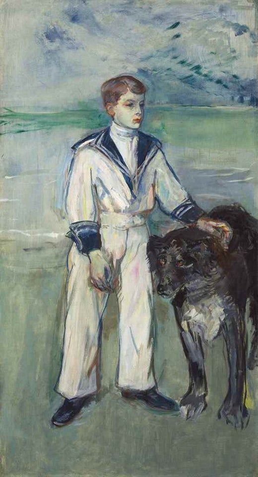 L'Enfant au chien, fils de Madame Marthe et la chienne Pamela-Taussat by Henri de Toulouse-Lautrec