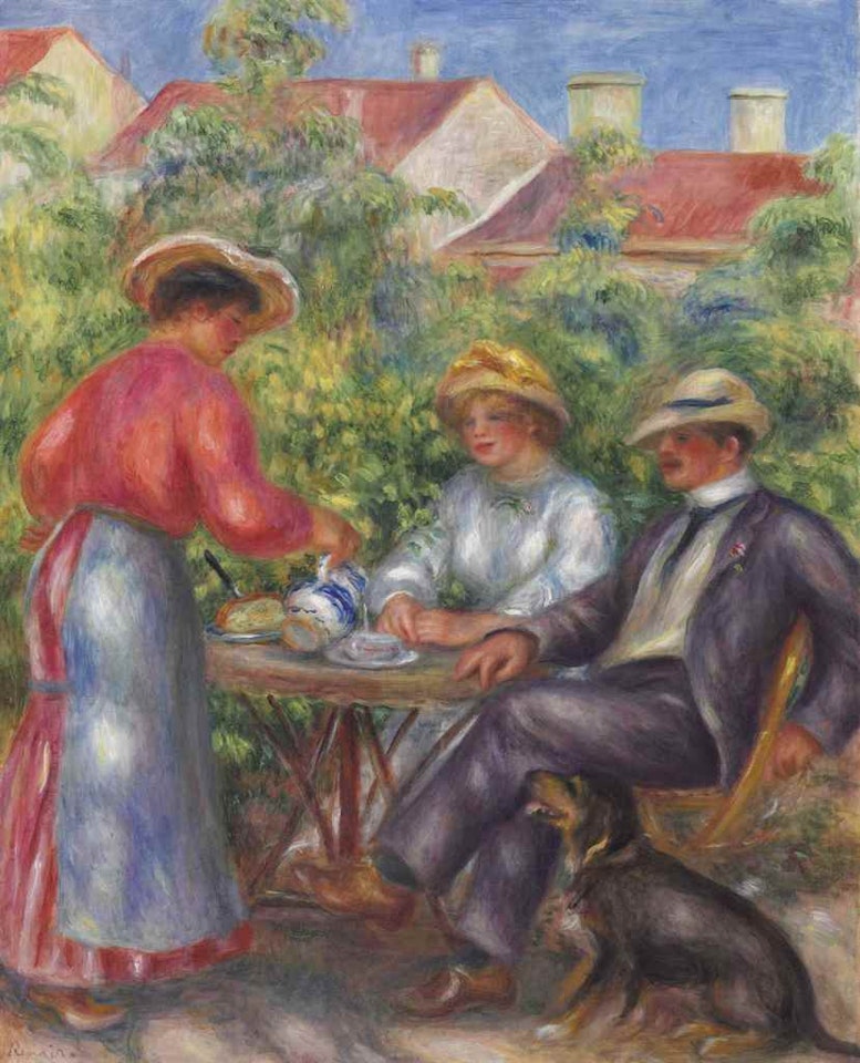 La tasse de thé ou Le jardin by Pierre-Auguste Renoir
