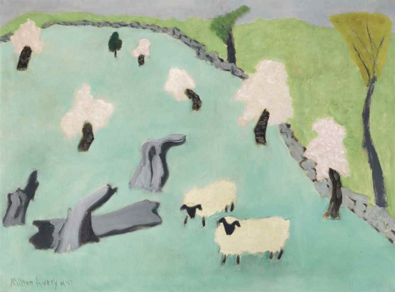Landscape with Sheep by Milton Avery