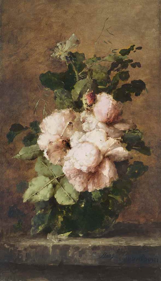 Peonies and Roses by Margaretha Roosenboom