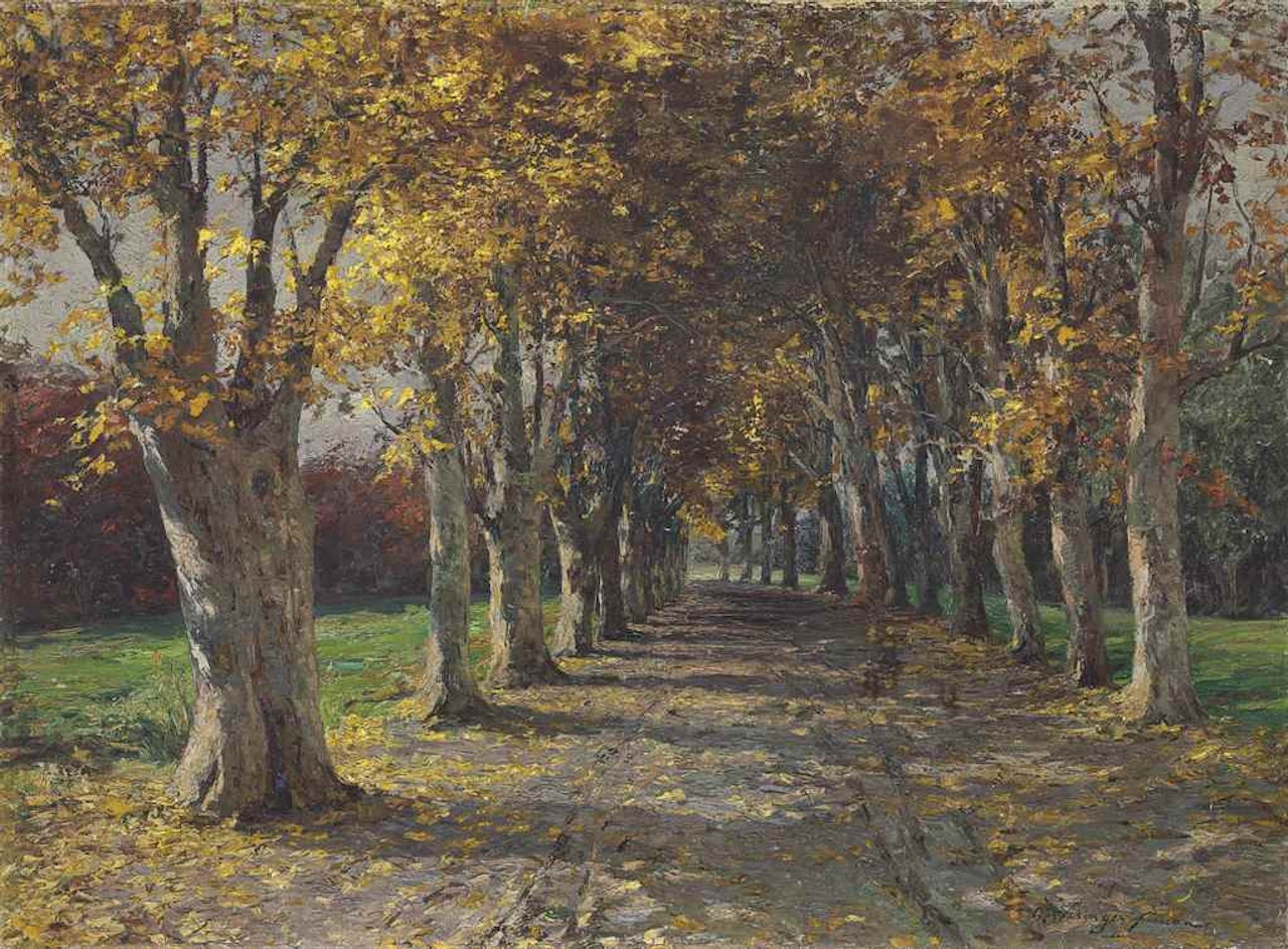 Allee im Herbst, Alcsuth by Olga Wisinger-Florian