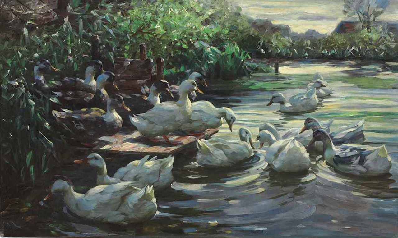 Enten am Steg (Ducks on the Dock) by Alexander Koester