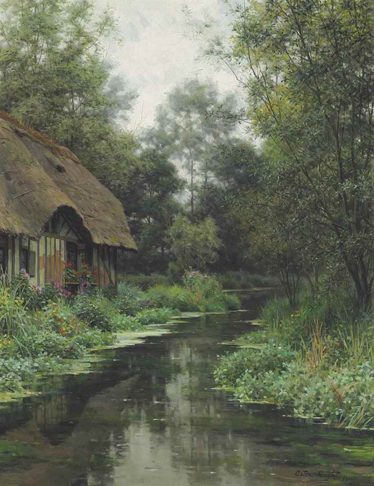 La Chaumière de Diane, Beaumont-le-Roger, Normandy by Louis Aston Knight