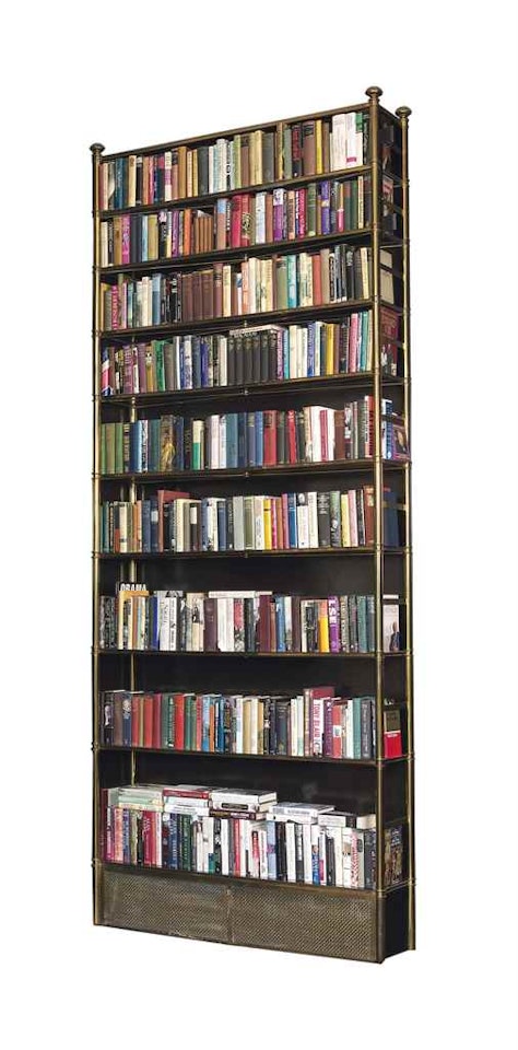 A LACQUERED-BRASS BOOKCASE by Anonymous