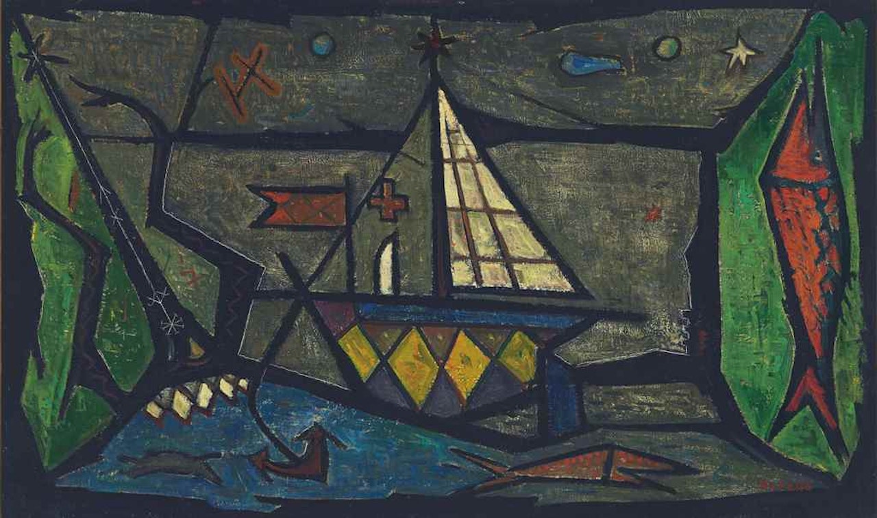 Boat and Fish by Angel Botello