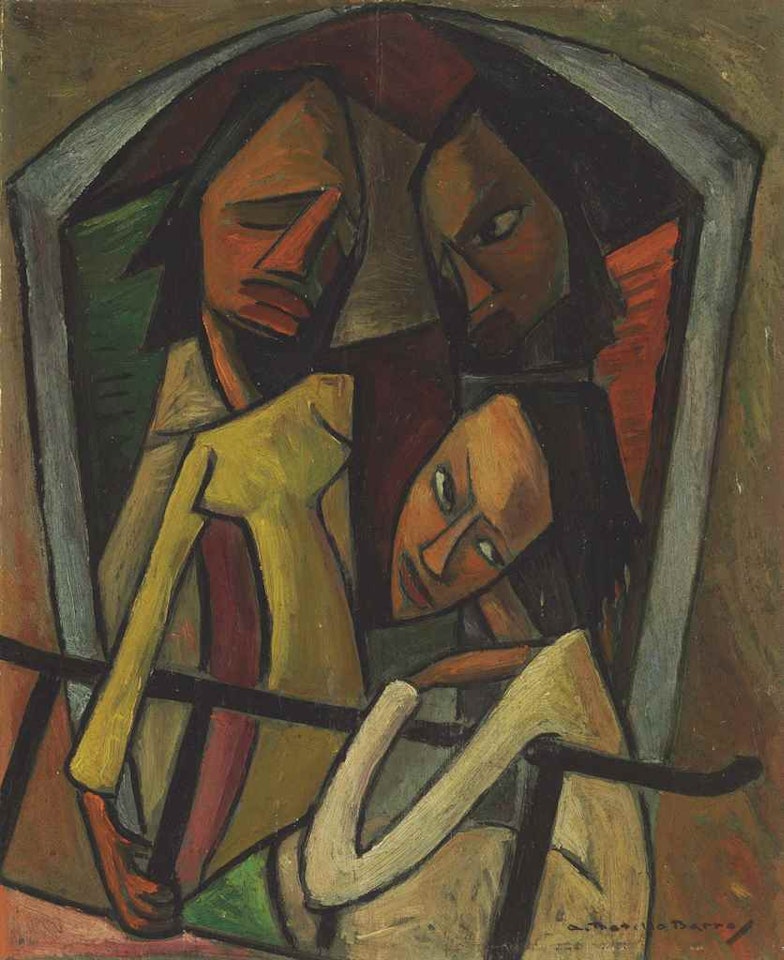 Untitled (Figuras en un balcón) by Angel Botello