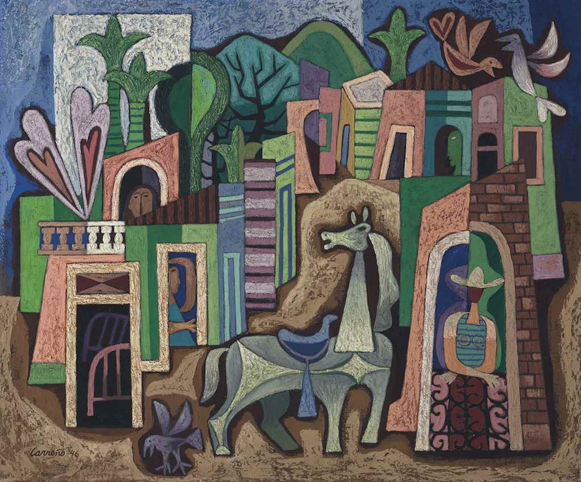 El caballo en el pueblo by Mario Carreno