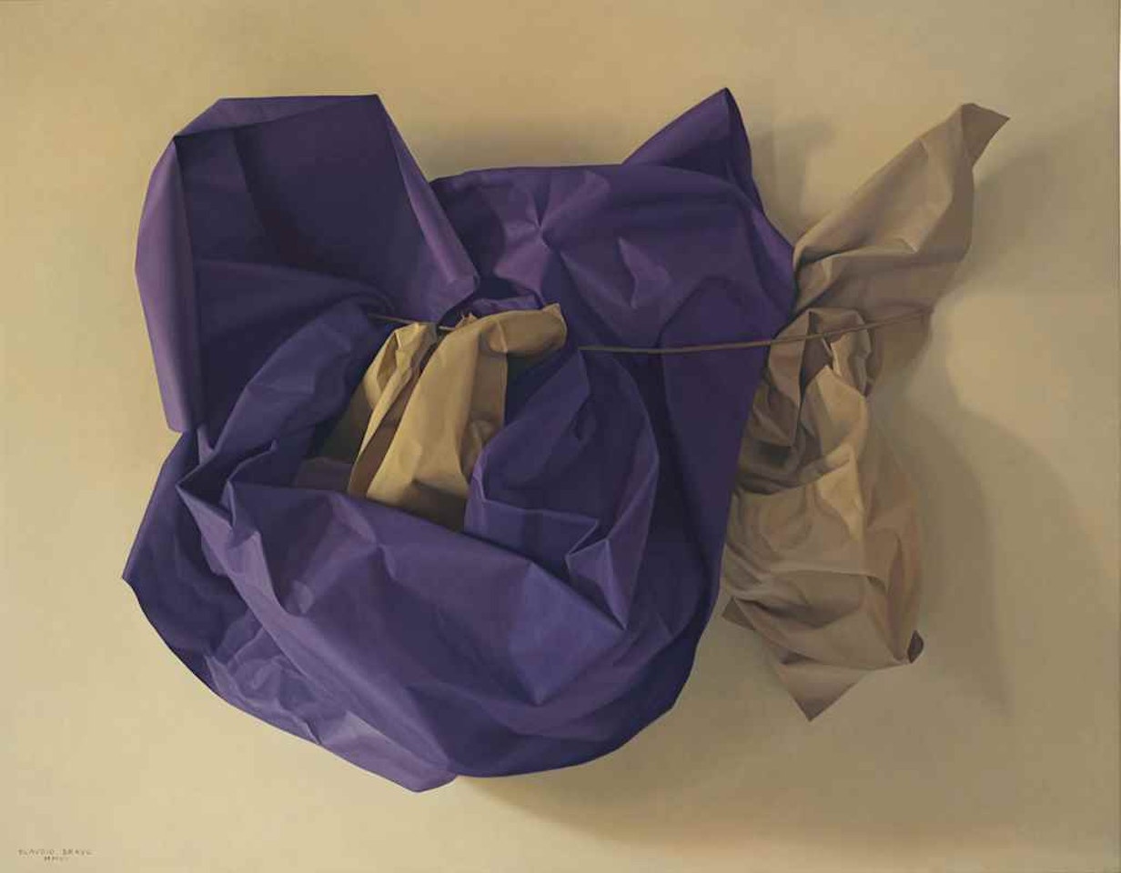 Purple and Beige Paper by Claudio Bravo