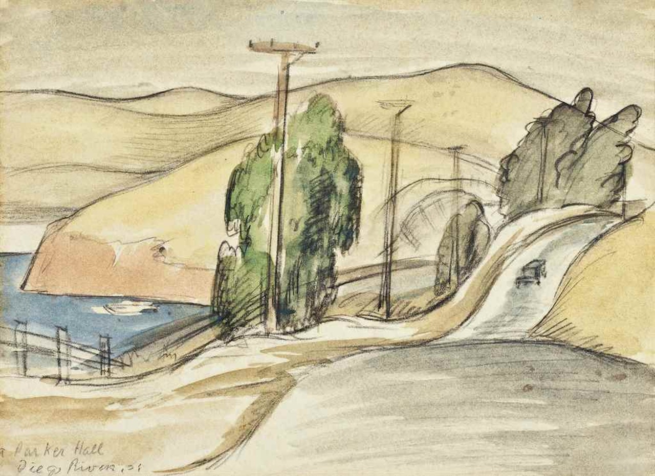 San Francisco Bay Landscape by Diego Rivera
