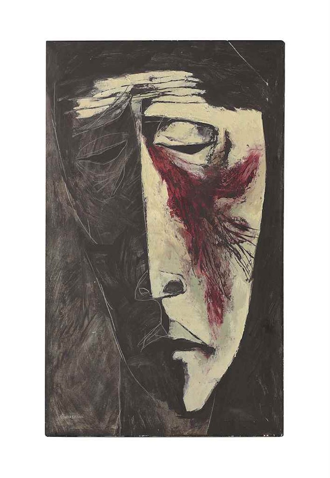 Cabeza de hombre by Oswaldo Guayasamin