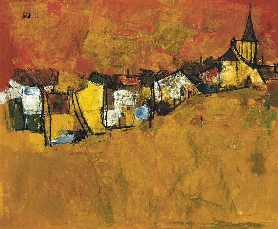 Untitled (Village) by Sayed Haider Raza