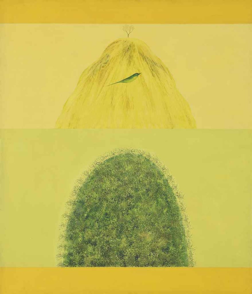 Untitled (Bird, Tree and Mountain Series) by Jagdish Swaminathan