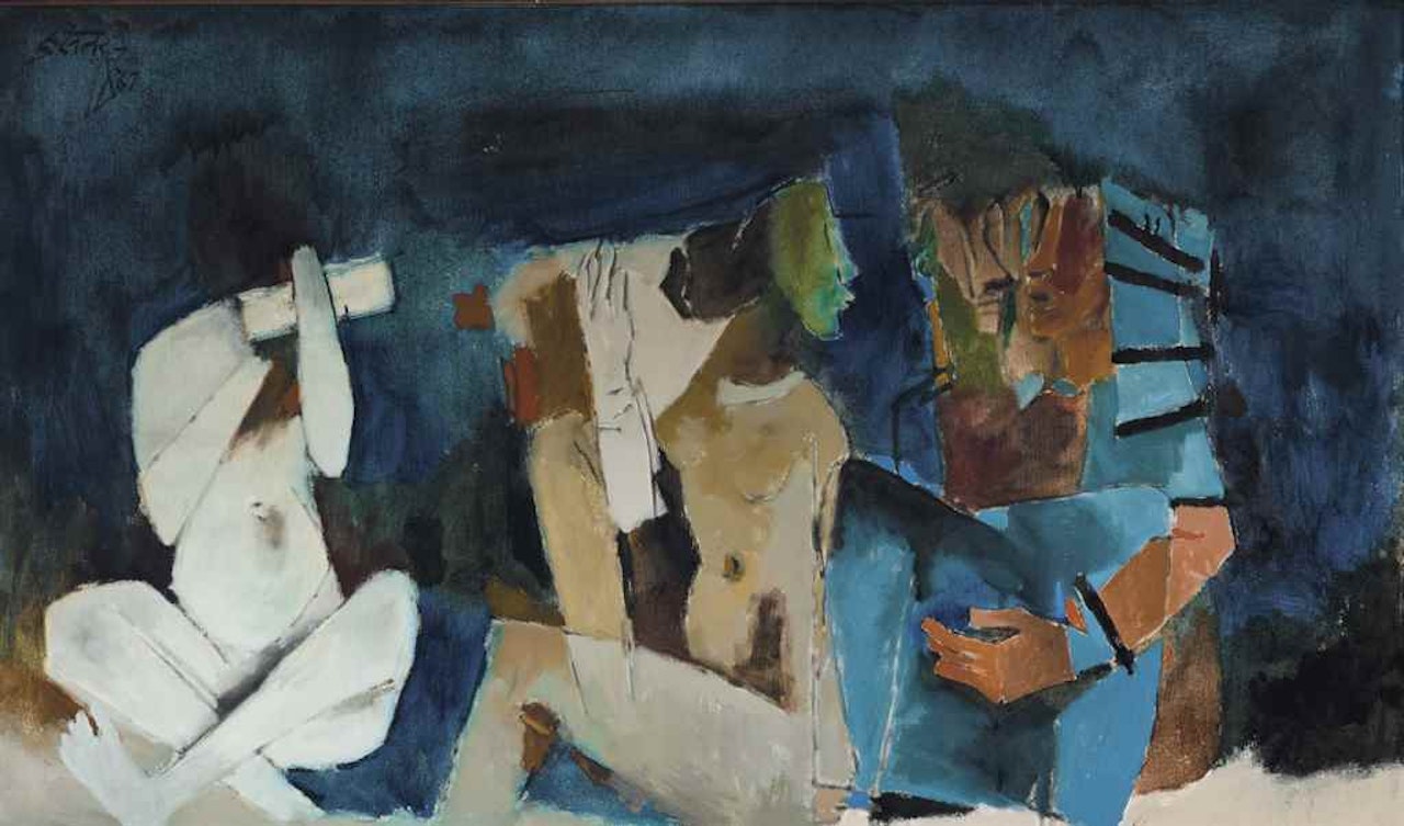 Scripture on her Body by M.F. Husain