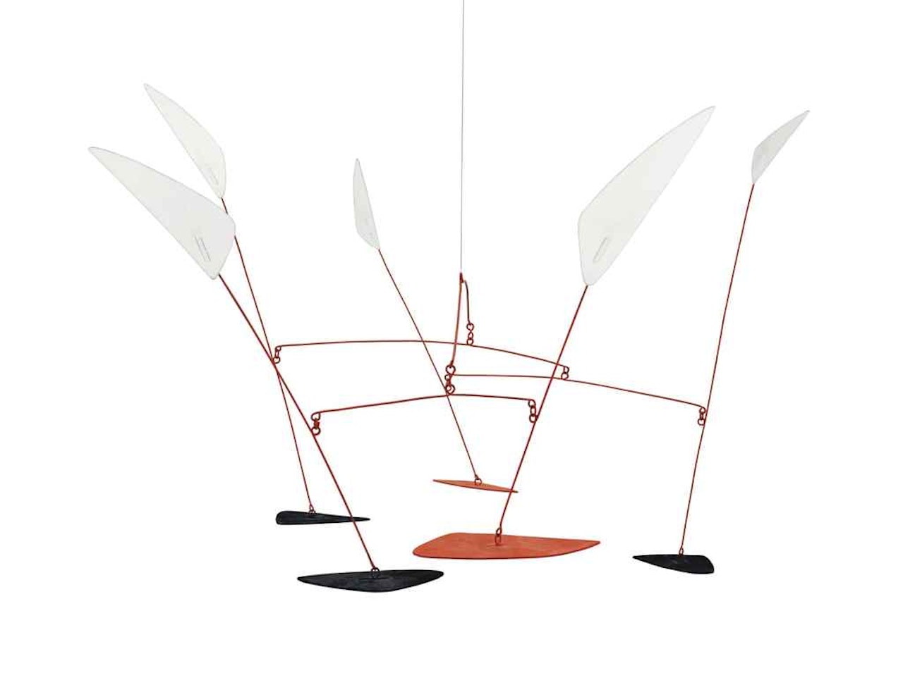 3 Feuilles noirs, 5 blanches, 2 rouges by Alexander Calder