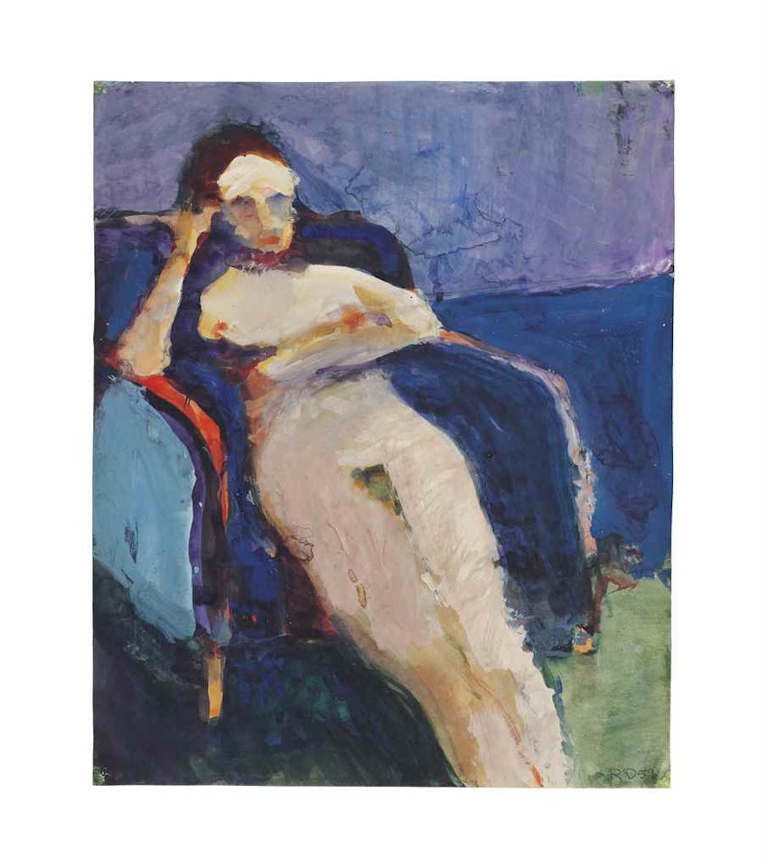 Untitled (Nude Woman in Blue Chair) by Richard Diebenkorn
