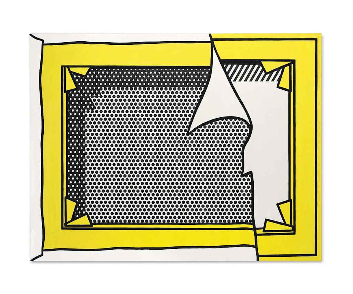 Stretcher Frame Revealed Beneath Painting of a Stretcher Frame by Roy Lichtenstein