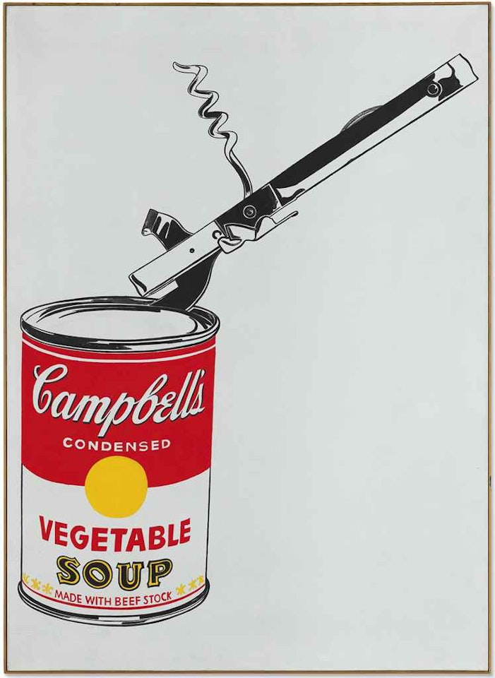 Big Campbell's Soup Can with Can Opener (Vegetable) by Andy Warhol