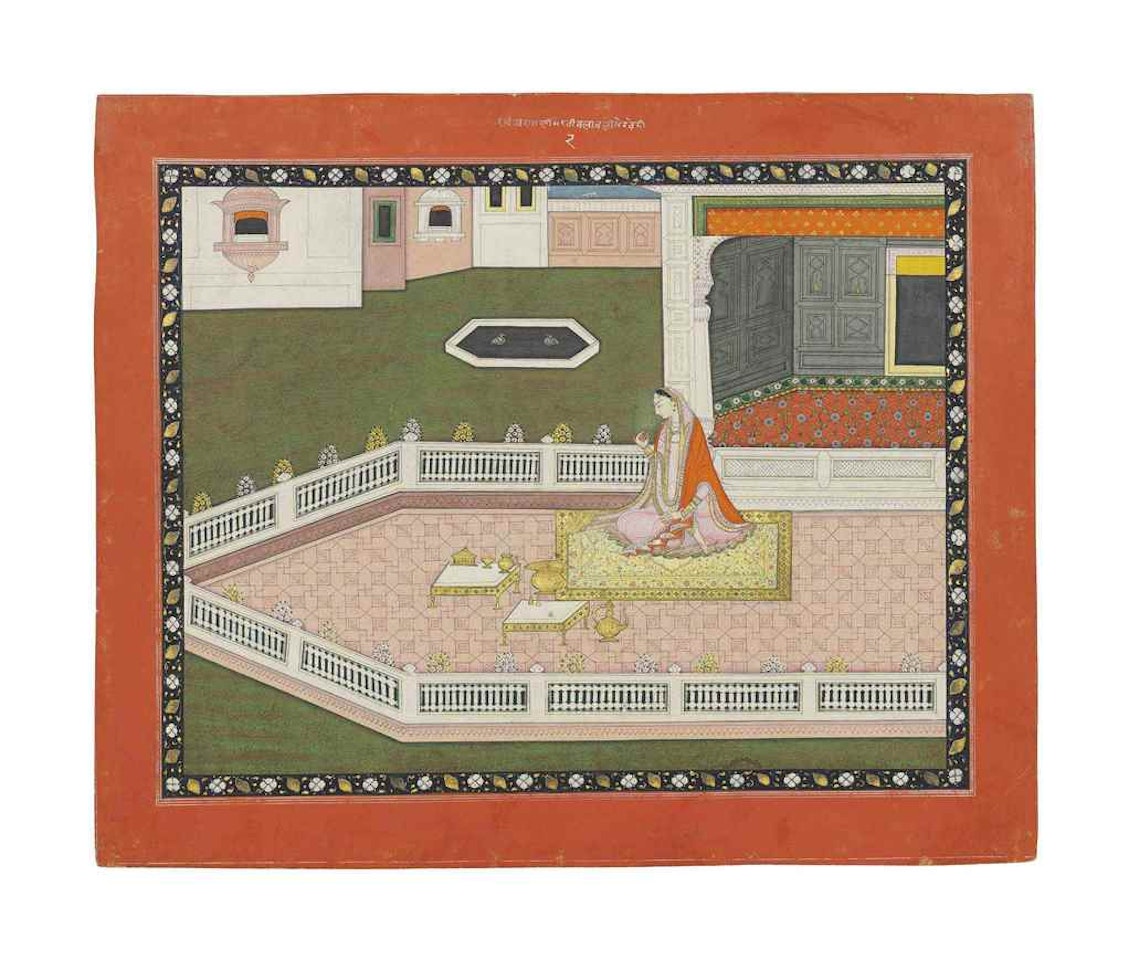 AN ILLUSTRATION TO A RAGAMALA SERIES: VELAVALI RAGINI OF BHAIRAVA RAGA by Anonymous
