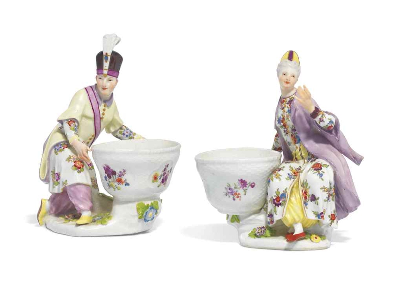 A PAIR OF MEISSEN TURKISH SWEETMEAT FIGURES by Anonymous