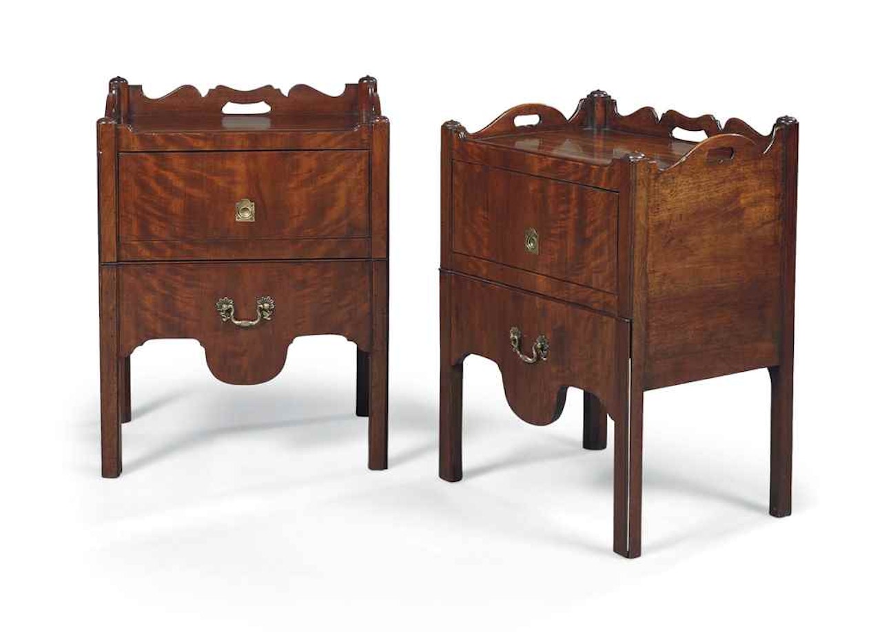 A PAIR OF GEORGE III BEDSIDE COMMODES by Anonymous