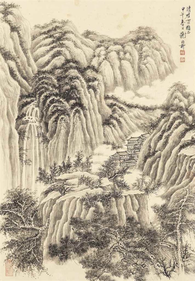 Retreat amongst Pine Forests by Xie Zhiliu