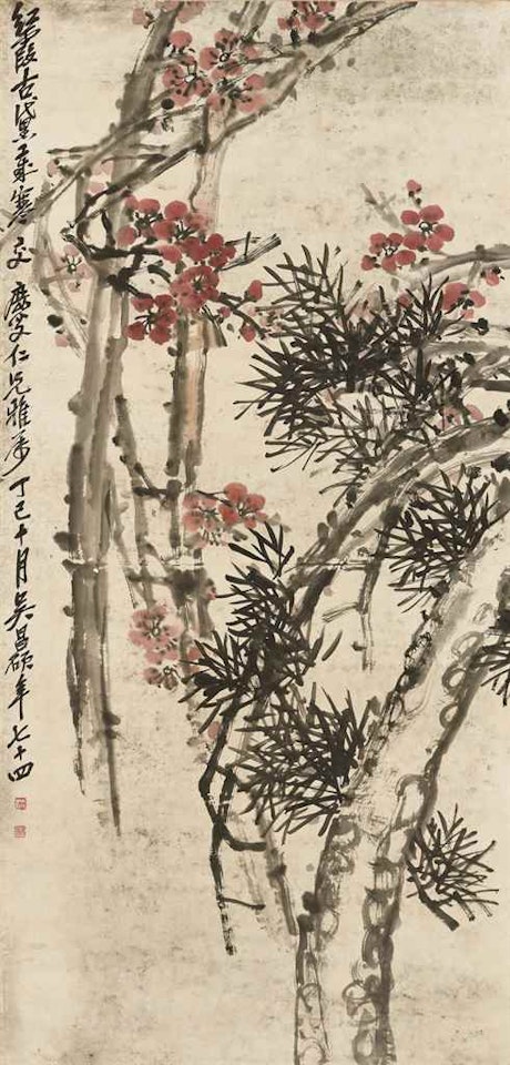 Pine and Plum Blossoms by Wu Changshuo