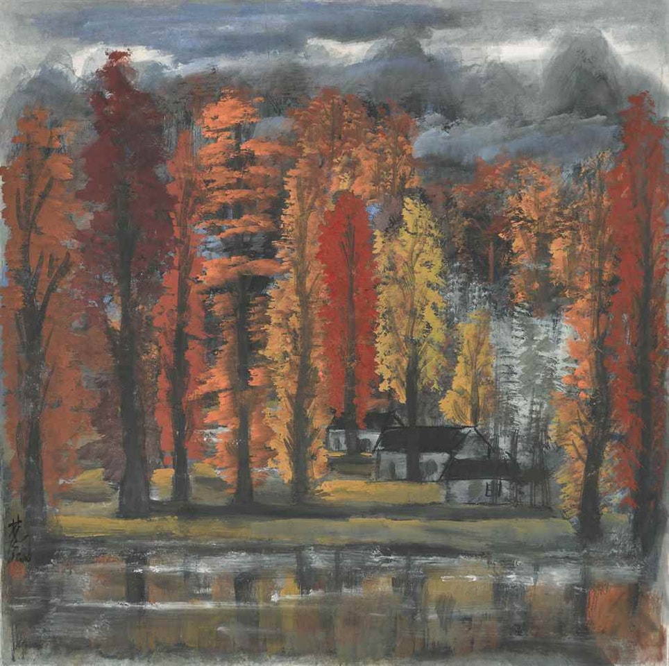 Living in Autumn Forest by Lin Fengmian