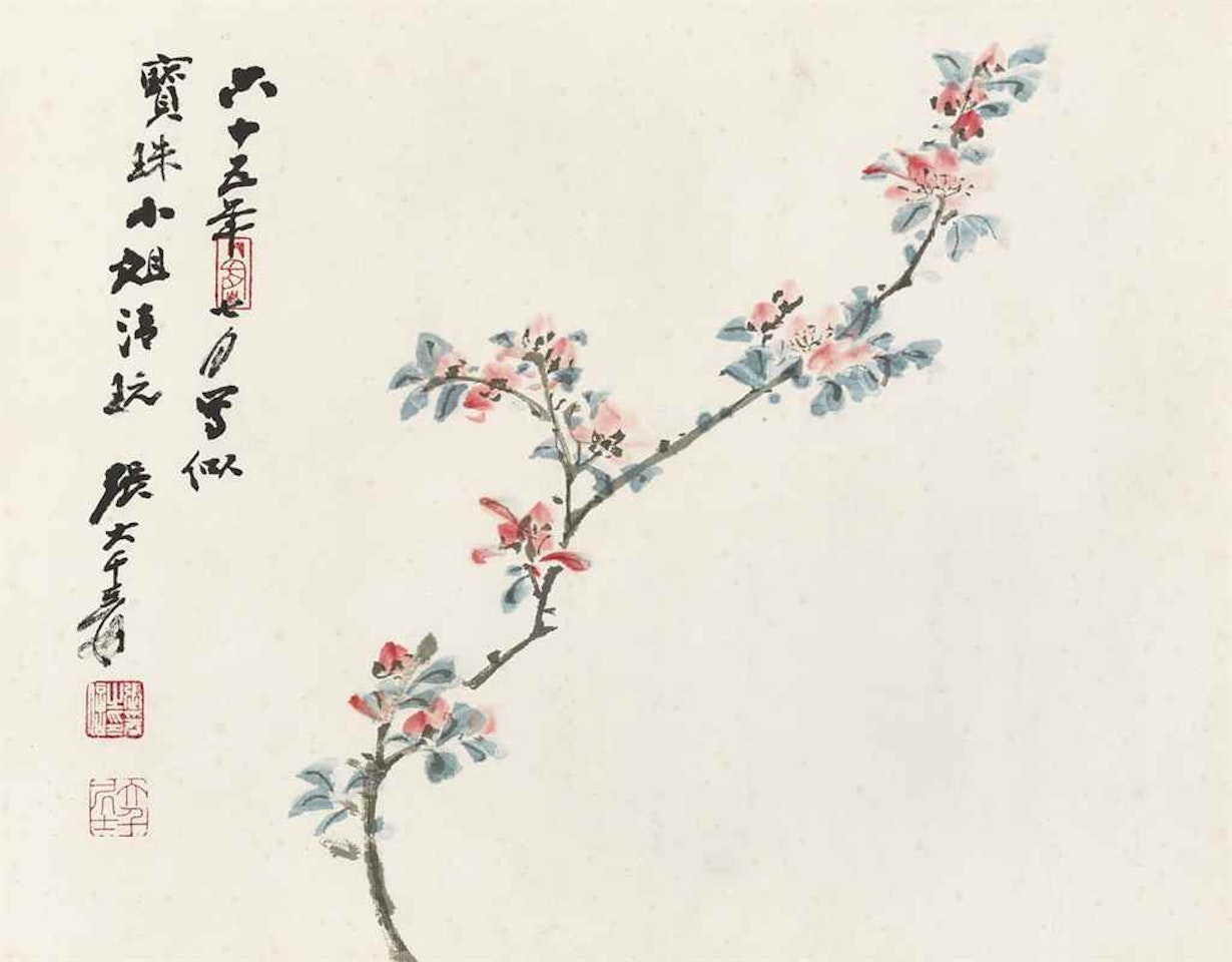 Flower by Zhang Daqian
