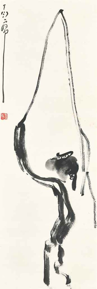 Willow and Bird by Ding Yanyong
