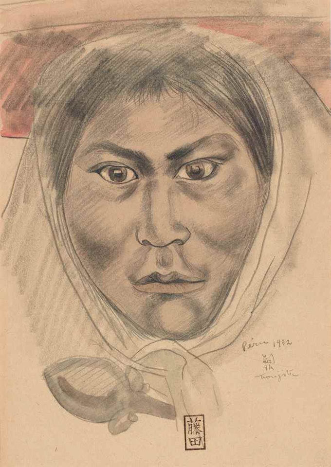 PORTRAIT OF WOMAN by Leonard Tsuguharu Foujita