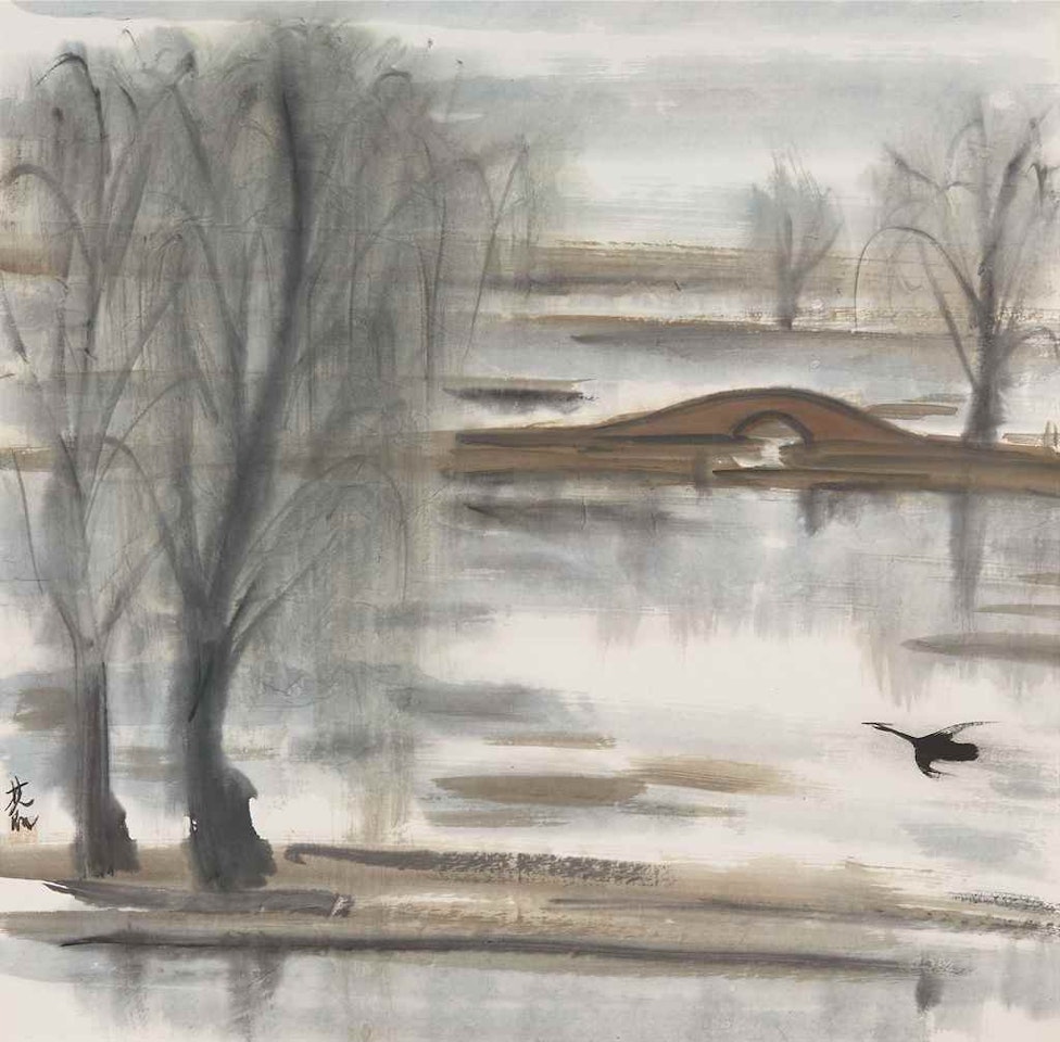 WILLOW SCENERY by Lin Fengmian